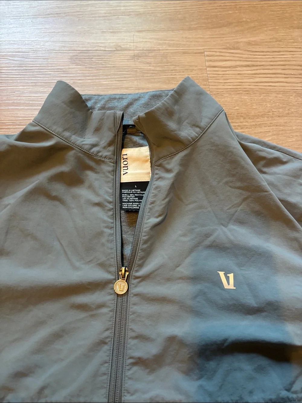Vuori Men’s L Sunday Element Track Jacket V265 Blue Gray Heather